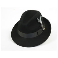 Men BENTLY HEADWEAR Hat Australian Wool Fedora Theo Collection TH700 Black