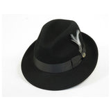 Men BENTLY HEADWEAR Hat Australian Wool Fedora Theo Collection TH700 Black