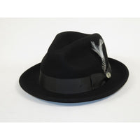 Men BENTLY HEADWEAR Hat Australian Wool Fedora Theo Collection TH700 Black