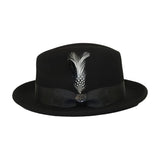Men BENTLY HEADWEAR Hat Australian Wool Fedora Theo Collection TH700 Black