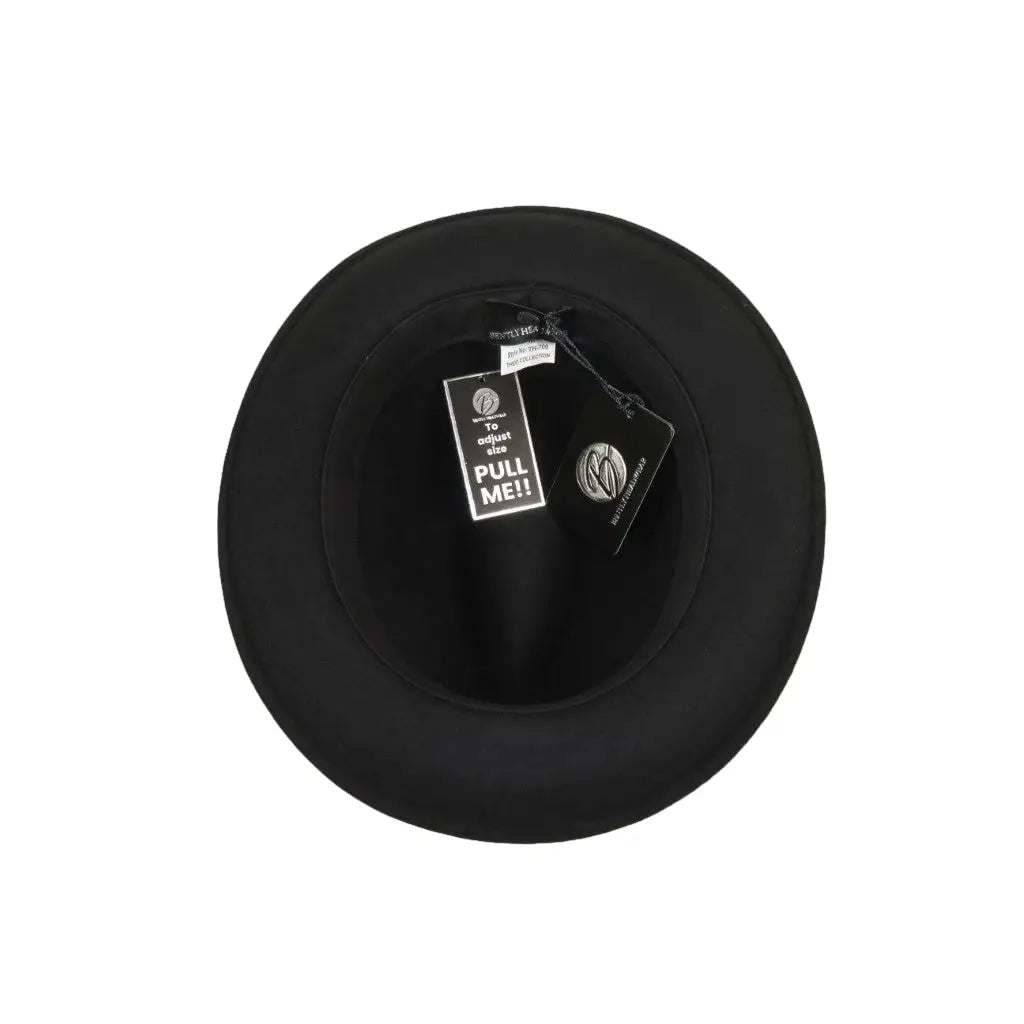 Men BENTLY HEADWEAR Hat Australian Wool Fedora Theo Collection TH700 Black