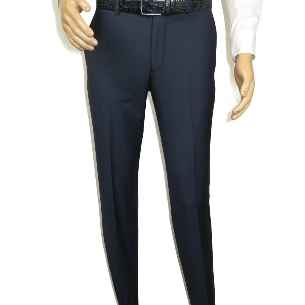 Men Suit BERLUSCONI Turkey Italian Wool 180's Double Breasted UGS94-09 Mid Blue
