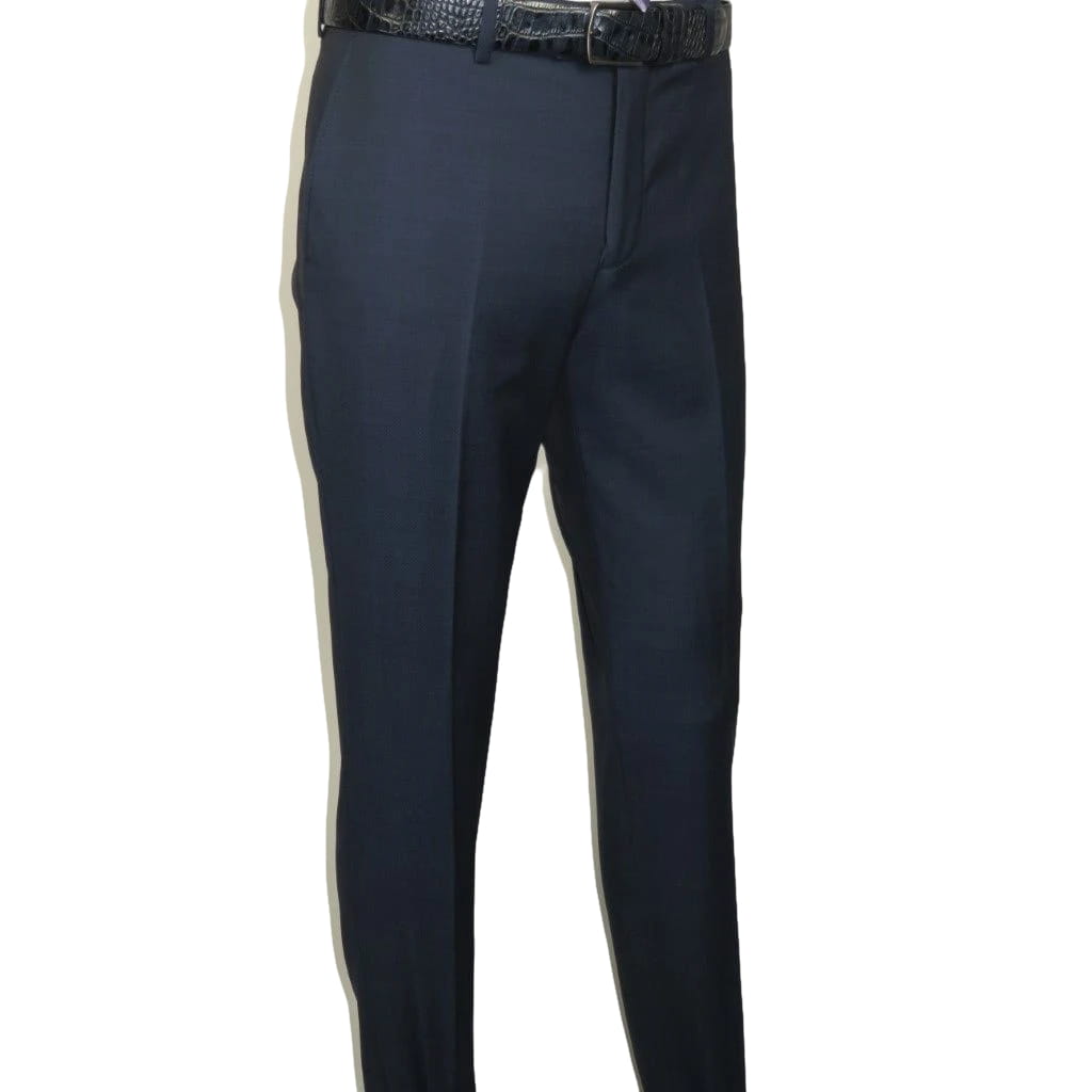 Men Suit BERLUSCONI Turkey Italian Wool 180's Double Breasted UGS94-09 Mid Blue