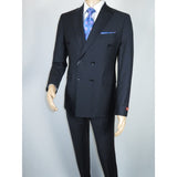 Men Suit BERLUSCONI Turkey Italian Wool 180's Double Breasted UGS94-12 Navy
