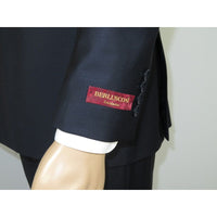 Men Suit BERLUSCONI Turkey Italian Wool 180's Double Breasted UGS94-12 Navy