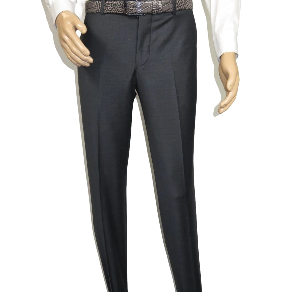 Men Suit BERLUSCONI Turkey Italian Wool 180's Double Breasted UGS94-14 Charcoal