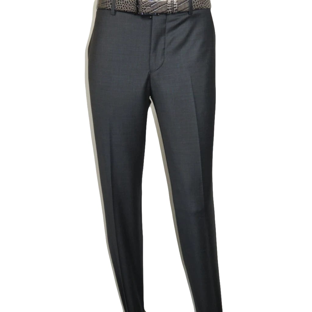 Men Suit BERLUSCONI Turkey Italian Wool 180's Double Breasted UGS94-14 Charcoal