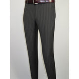 Men Suit BERLUSCONI Italian Wool 180's Pin Stripe One Button Peak UGS95-03 Gray
