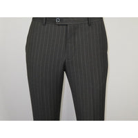 Men Suit BERLUSCONI Italian Wool 180's Pin Stripe One Button Peak UGS95-03 Gray