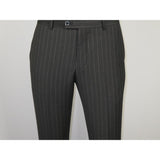 Men Suit BERLUSCONI Italian Wool 180's Pin Stripe One Button Peak UGS95-03 Gray