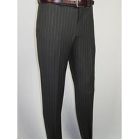 Men Suit BERLUSCONI Italian Wool 180's Pin Stripe One Button Peak UGS95-03 Gray