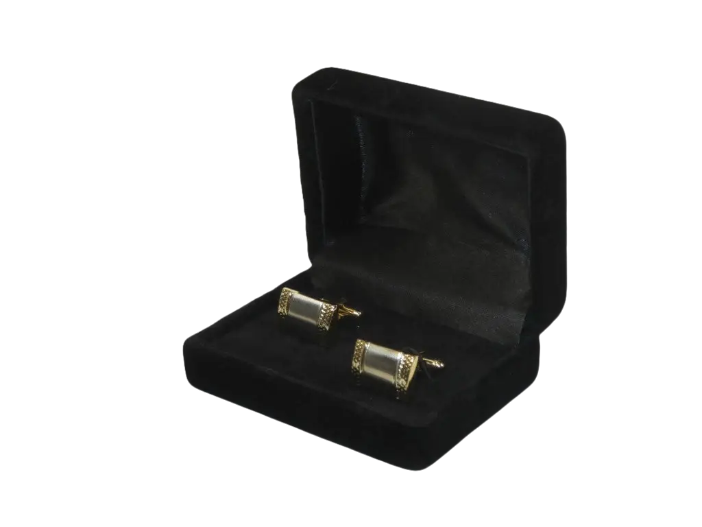 Men J.Valintin Cufflinks by Vitorofolo for French Cuff Shirt V29-36 Silver Gold