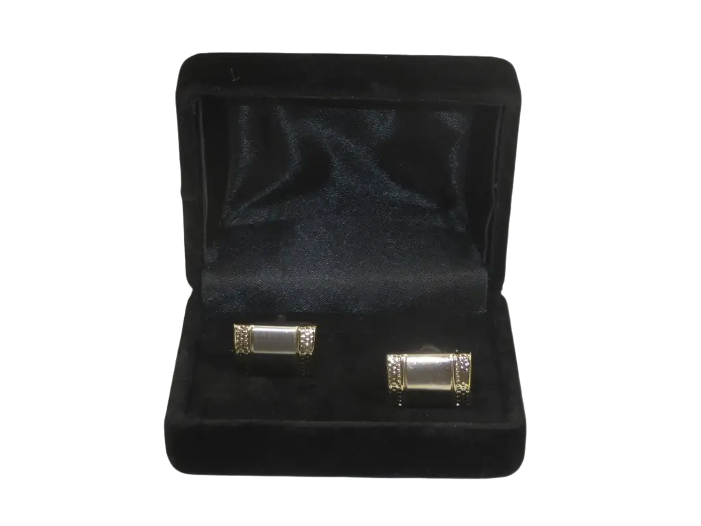 Men J.Valintin Cufflinks by Vitorofolo for French Cuff Shirt V29-36 Silver Gold