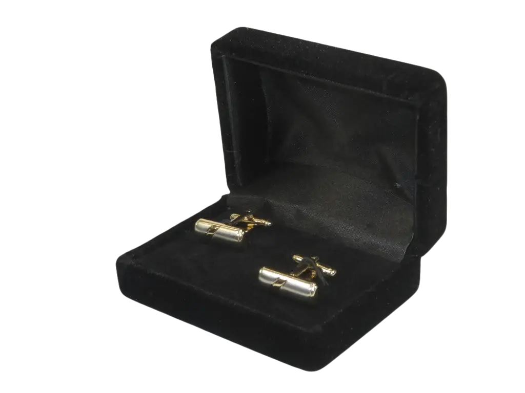 Men J.Valintin Cufflinks by Vitorofolo for French Cuff Shirt V29-44 Silver Gold