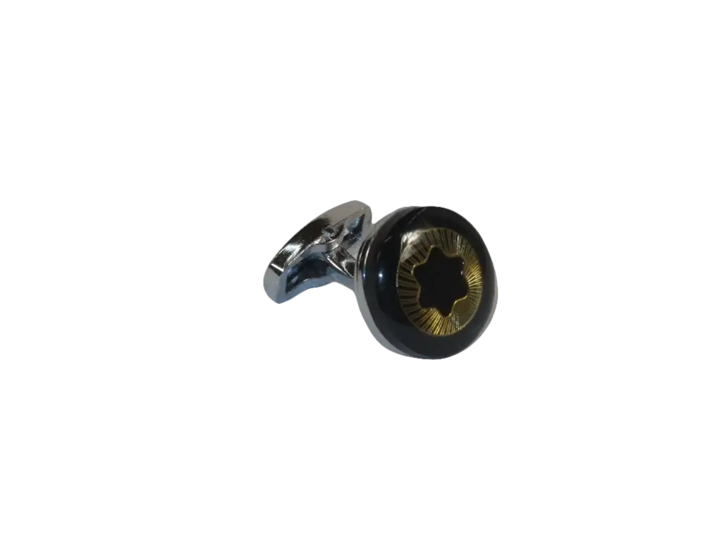 Men J.Valintin Cufflinks by Vitorofolo for French Cuff Shirt V35-24 Black Gold