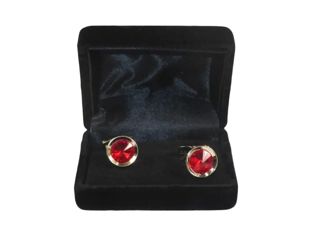 Men J.Valintin Cufflinks by Vitorofolo for French Cuff Shirt V35-27 Red Gold
