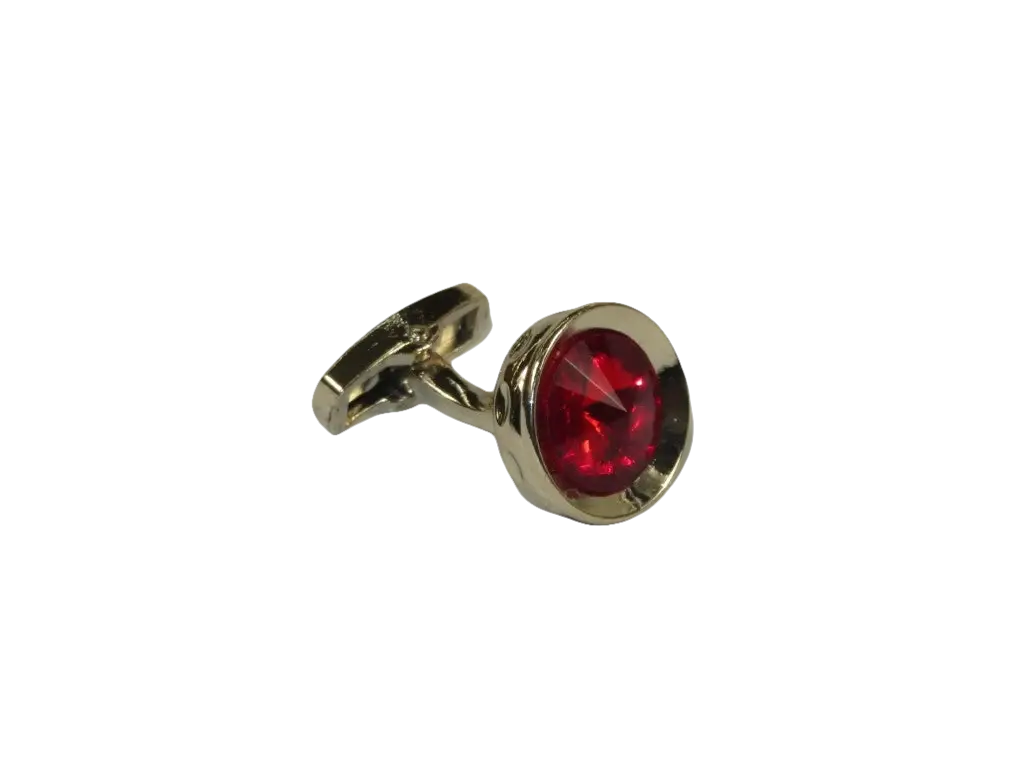 Men J.Valintin Cufflinks by Vitorofolo for French Cuff Shirt V35-27 Red Gold