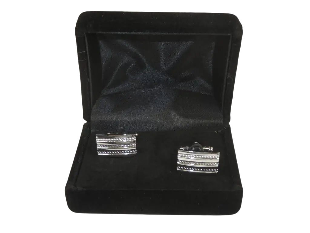 Men J.Valintin Cufflinks by Vitorofolo for French Cuff Shirt V35-29 Silver