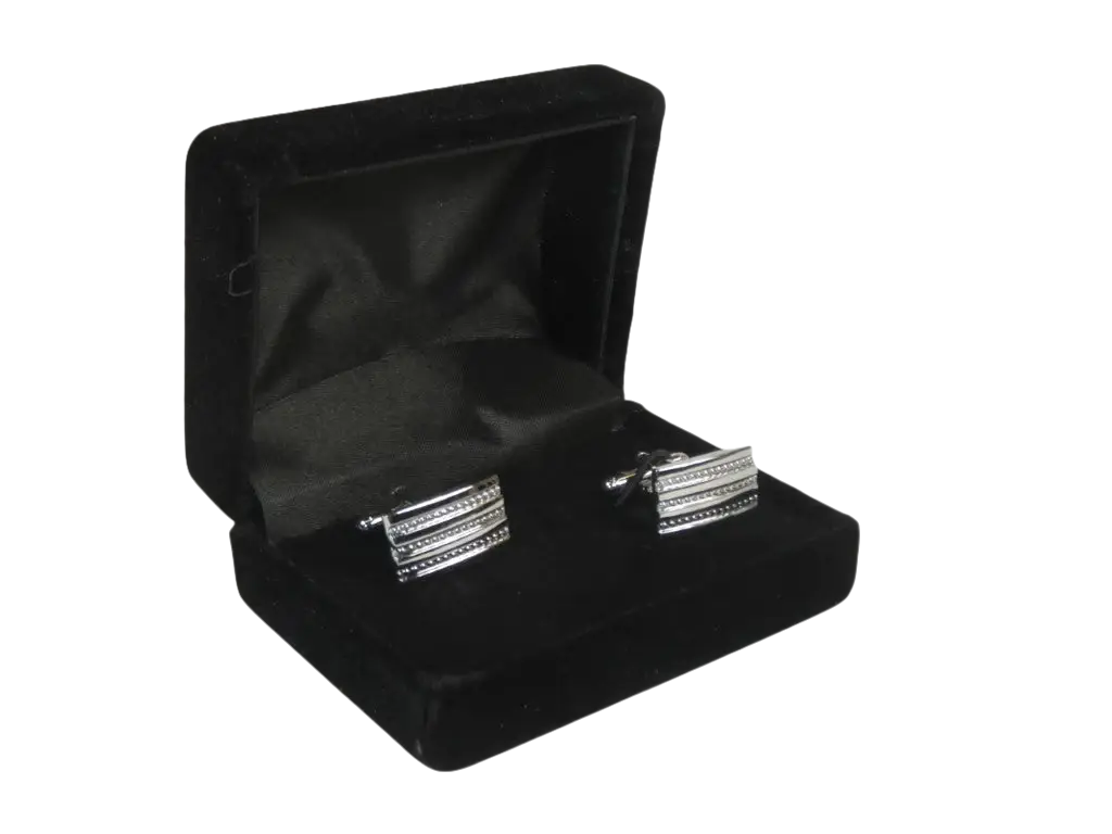 Men J.Valintin Cufflinks by Vitorofolo for French Cuff Shirt V35-29 Silver