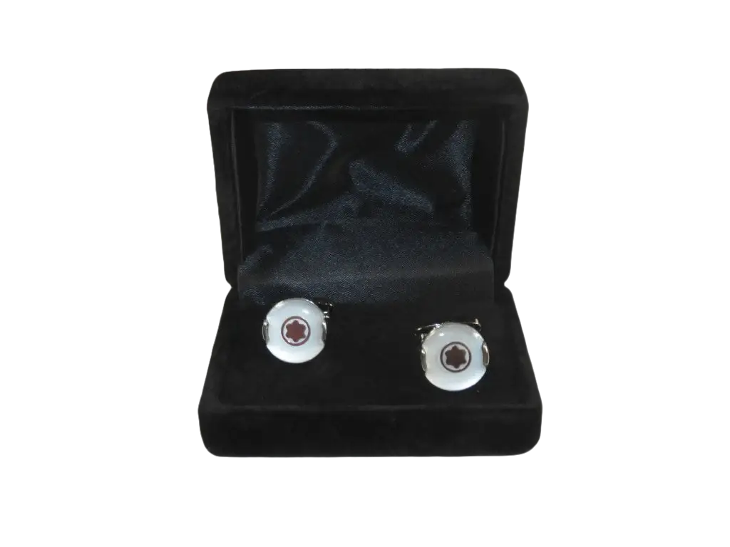 Men J.Valintin Cufflinks by Vitorofolo for French Cuff Shirt V35-31 White Gold