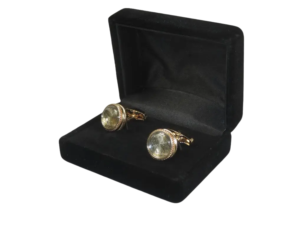 Men J.Valintin Cufflinks by Vitorofolo for French Cuff Shirt V35-35 Gold