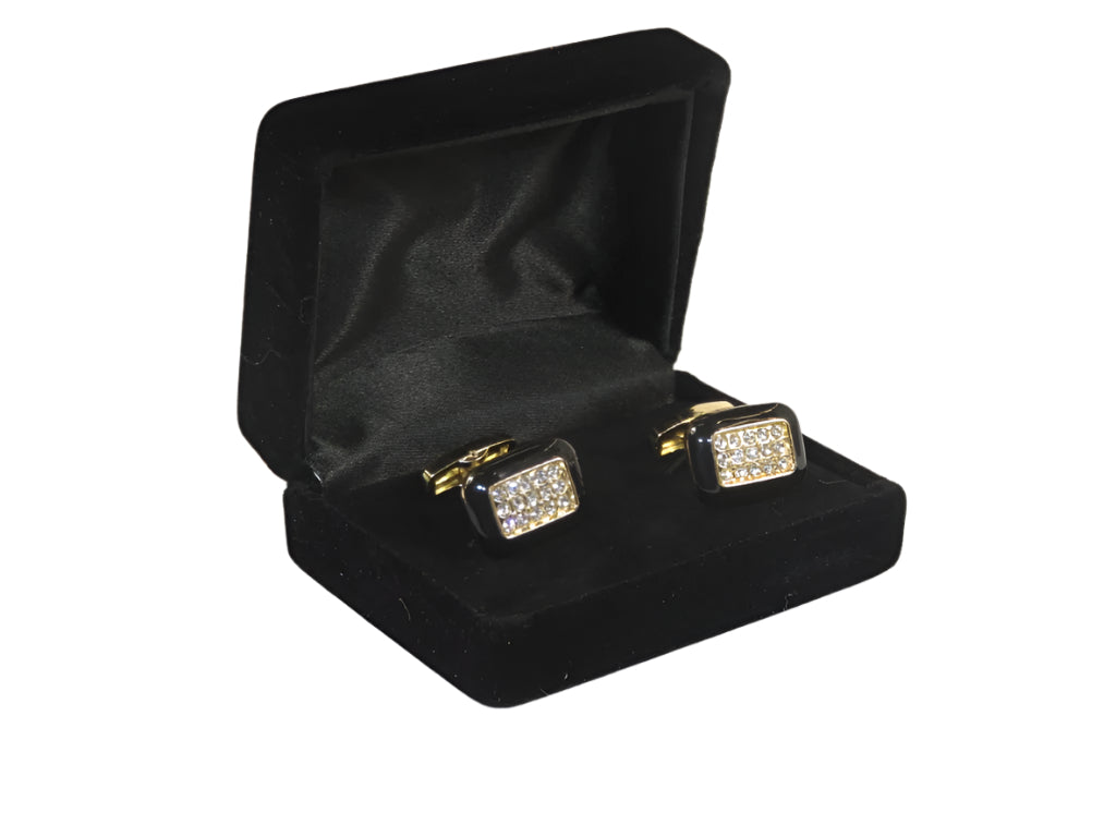 Men J.Valintin Cufflinks by Vitorofolo for French Cuff Shirt V39-59 Gold Diamond