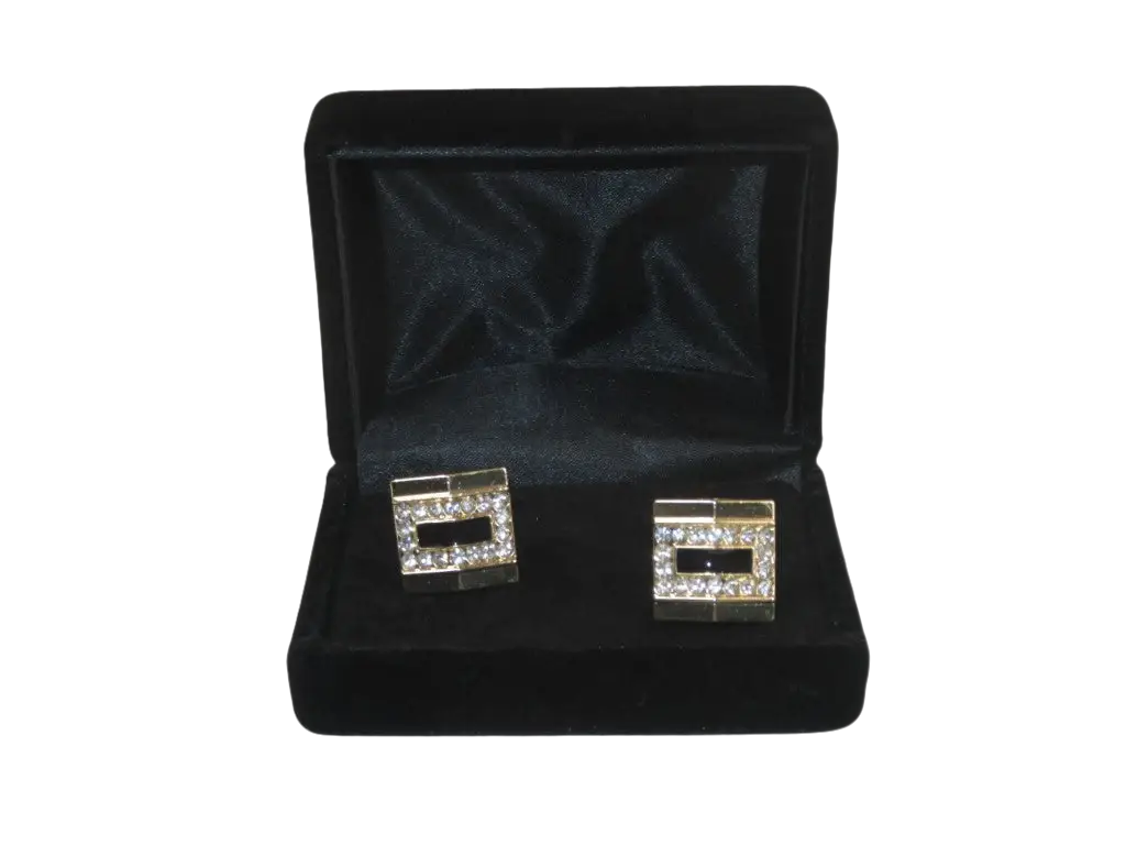 Men J.Valintin Cufflinks by Vitorofolo for French Cuff Shirt V39-62 Gold Diamond