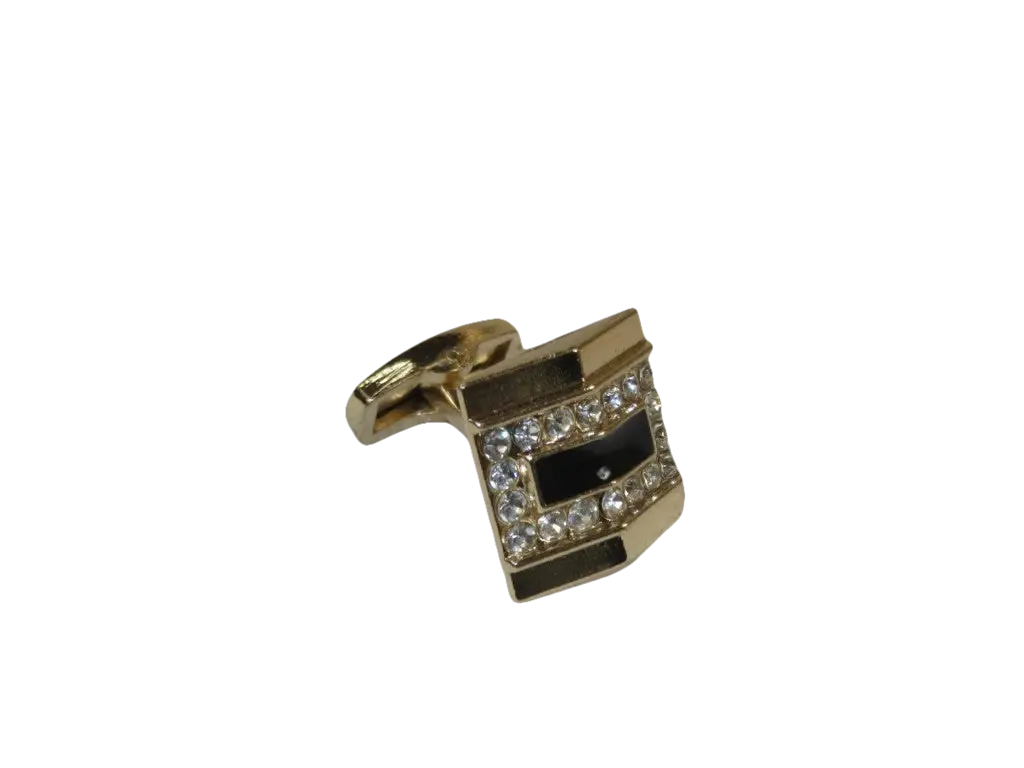 Men J.Valintin Cufflinks by Vitorofolo for French Cuff Shirt V39-62 Gold Diamond