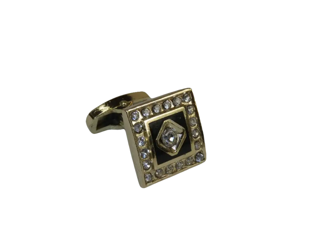 Men J.Valintin Cufflinks by Vitorofolo for French Cuff Shirt V39-65 Gold Diamond